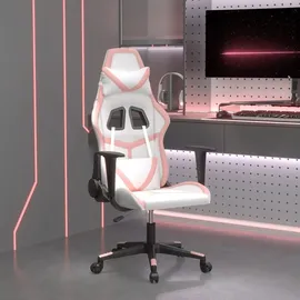 vidaXL Gaming-Stuhl Rosa Weiß