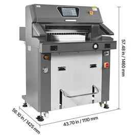 Vevor elektrische Papierschneidemaschine, hydraulischer Hochleistungs-Papierschneider, 66 cm Schnittbreite, 10 cm Schnittstärke, große elektrische Guillotine mit Infrarotfunktion & Ersatzklinge