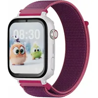 SaveFamily SaveWatch Plus 4G BT 40 mm Aluminiumgehäuse silber Textilarmband lila M
