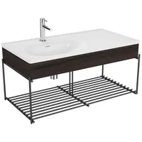 Vitra Equal Möbelwaschtisch-Set 64092 102,5x52cm, Möbelwaschtisch asymmetrisch, weiß, Ablage,
