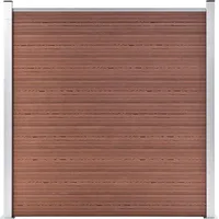 vidaXL WPC Zaun-Set 3 Quadrate + 1 Schräge 619x186 cm Braun