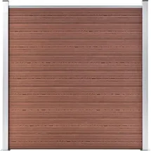 vidaXL WPC Zaun-Set 3 Quadrate + 1 Schräge 619x186 cm Braun