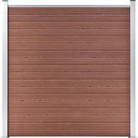 vidaXL WPC Zaun-Set 3 Quadrate + 1 Schräge 619x186 cm Braun