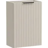 WFL GROUP Waschbeckenunterschrank, Niva hängend mit Rillenfronten in Matt Kaschmir, Holzwerkstoff, 40x57x22 cm, Badezimmer, Badezimmerschränke, Waschbeckenunterschränke