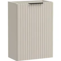 WFL GROUP Waschbeckenunterschrank, Niva hängend mit Rillenfronten in Matt Kaschmir, Holzwerkstoff, 40x57x22 cm, Badezimmer, Badezimmerschränke, Waschbeckenunterschränke