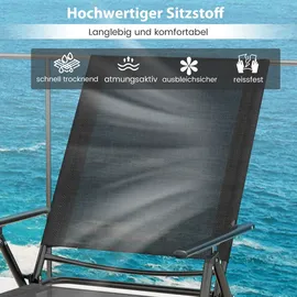 Costway Sonnenliege 64 x 65 x 0 cm Schwarz