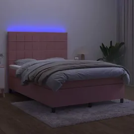 vidaXL Boxspringbett 140 x 200 cm Rosa