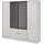 masseno Drehtürenschrank CATERINA 206 x 200 x 51 cm Gelb