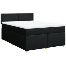 vidaXL Boxspringbett 140 x 200 cm Schwarz