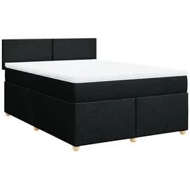 vidaXL Boxspringbett 140 x 200 cm Schwarz