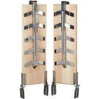 Relaxdays Räucherbrett 21 cm Holz Edelstahl natur