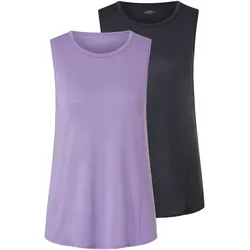 Tchibo - 2 Sport-Tops - Damen - Gr. L - anthrazit
