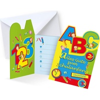 Folia, Grusskarte + Briefpapier, Einladungskarte 6 Stück mehrfarbig (6 Stk.)