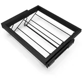 Emuca Metall-Schuh-Regal, Schwarz, Metall, 55x15x52.5 cm, Garderobe, Schuhaufbewahrung, Schuhschränke