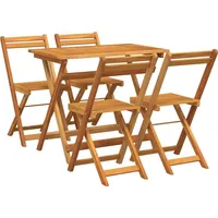 vidaXL Bistrogarnitur 5 pcs Braun Akazie Massivholz - Braun