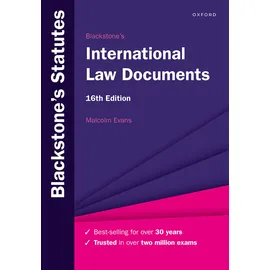 Oxford University Press Blackstone's International Law Documents (Blackstone's Statute Series)