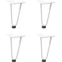 VidaXL Haarnadelbeine für Couchtisch 4 Stk. Weiß 20 cm