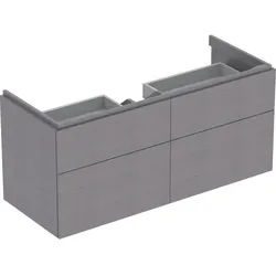 Geberit Waschtischunterschrank „Xeno2“ sculturagrau / Melamin Holzstruktur