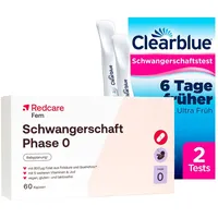 Schwangerschaft PHA 0 Redcare + Clearblue Schwanger Fruehe Erkennung 1 St Set