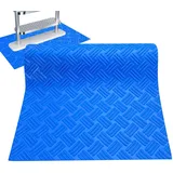 Bodenplane Für Pool & Pool Leiter Matte, 23 X 60cm [blau] Poolleiter Matte, Poolleitermatte Aus Gummi, Schutzmatte Für Poolleiter, Poolunterlage Mit Rutschfester Textur Für Schritte, Treppen, Leitern