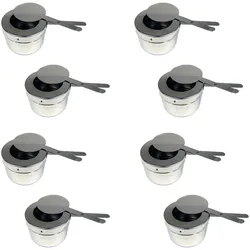 AcMax 8x Brennpastebehälter Brennpaste Behälter mit Deckel für Chafing Dish