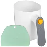 Amosfun 1 Set Elektrisches Mehlsieb, Feinmaschiges Sieb, Batterie Betrieben, Mit Teigschaber, Für Backen, Küche Gadget, Multi
