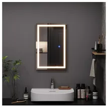 Vicco Miral 60 x 40 cm mit Frontlight Beleuchtung, Model 55488 - Transparent