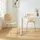[en.casa] Esszimmerstuhl Etne Holz Metall Natur/Chromfarben 4er Set
