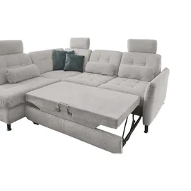 Lounge Collection Eckcouch Mikrofaser 2-Sitzer Grau