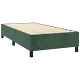 Décoshop26 - Lattenrost auf Beinen Bettgestell 90 x 190 cm dunkelgrüner Samtstoff TDL0206874