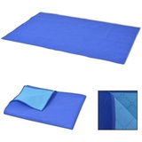vidaXL Picknickdecke Blau und Hellblau 100x150 cm