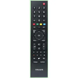 AULCMEET Ersatz-Fernbedienung TP6187R, Fit for Grundig TV 40 VLE 4520 BF; 32 VLE 5500 BG; 48 VLE 5421 BG; 40 VLE 5421 BG; 40 VLE 4520 BM; 48 VLE 5520 BG; 22 VLE 5520; WG; 28 VLE 5401 BG; 32 VLE 4820