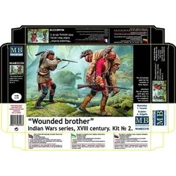 MASTER BOX LTD. 2335210 1:35 Wounded brother. Indian Wars series, XVIII century. Kit No. 2