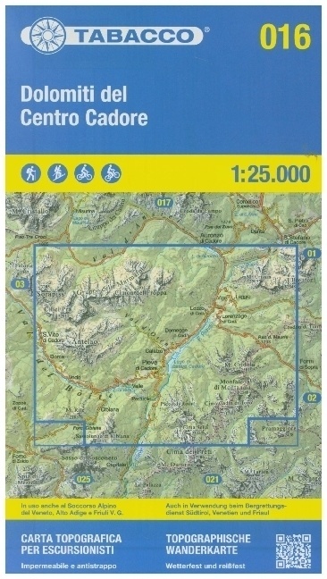16 Dolomiti Cadore  Karte (im Sinne von Landkarte)