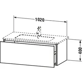 Duravit Waschtischunterschrank 1 Auszug 102 x 40 x 48,1 cm Grau