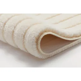 KLEINE WOLKE Badteppich Cord Beige 120 x 70 cm