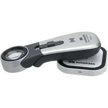 Schweizer Handleuchtlupe Tech-Line Induktion Vergr.8x LED Linsen-Ø 30mm