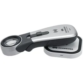 Schweizer Handleuchtlupe Tech-Line Induktion Vergr.8x LED Linsen-Ø 30mm