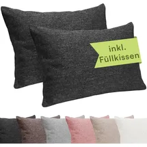 Selfitex Dekokissen 40 x 60 cm Schwarz