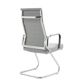 Svita OFFICE COMFORT 2x Besucherstuhl Freischwinger mit Armlehne Hellgrau