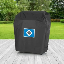 HSV Wetterschutzhaube L - 95 x 60 x 100 cm - Schwarz mit Logo