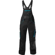 EDE FORTIS Latzhose twenty four schwarz/türkis, 56.0