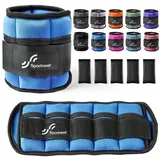 LuxusKollektion Gewichtsmanschette Knöchelgewichte 1 Paar 4,5 kg Handgelenkgewichte Fitness Blau blau