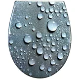 Fanmitrk WC Sitz mit Absenkautomatik, Toilettendeckel Duroplast, Klodeckel mit Schnellverschluss, Klobrille Montage von oben, Toilettensitz mit Motiv