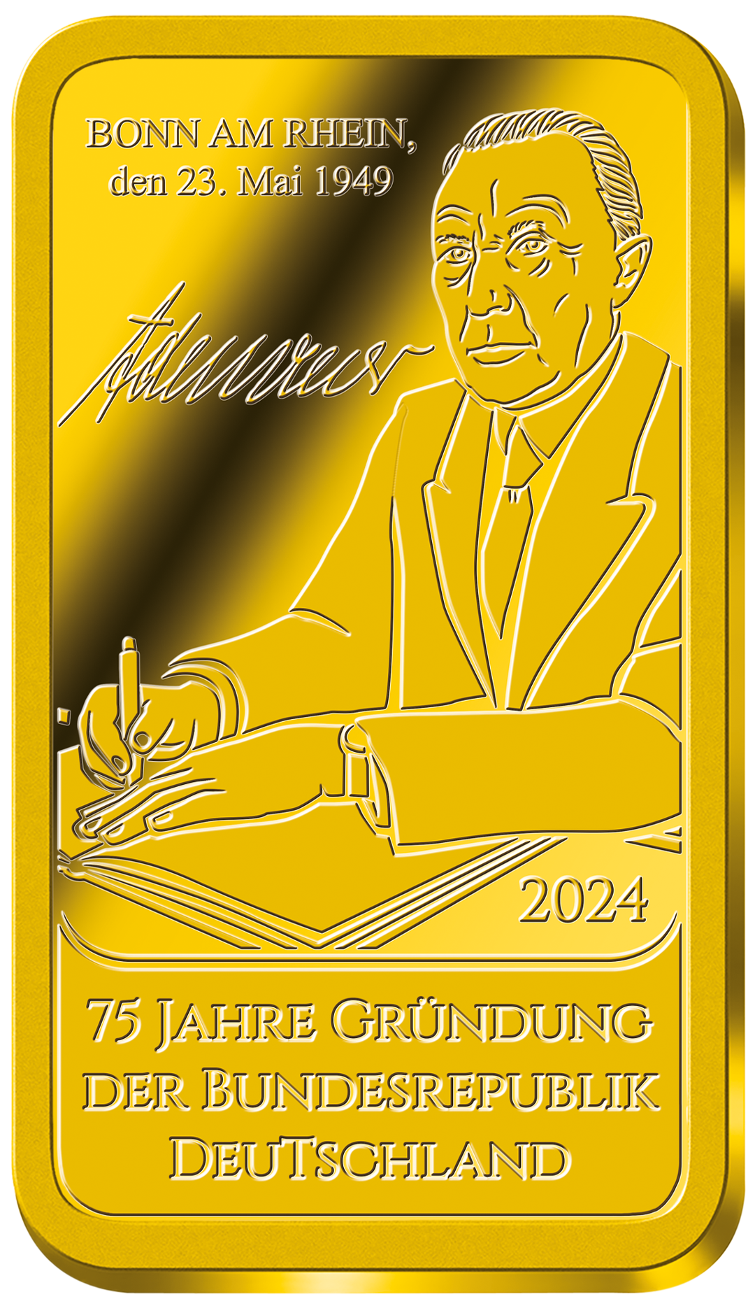 Die Goldbarren-Edition „Glänzende Höhepunkte 2024 – Ein Jahr in Gold“