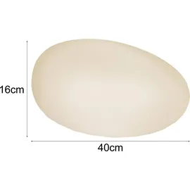 meineWunschleuchte 2er Set LED Solarsteine Garten Deko Weiß mit RGB Farbwechsel, Breite 40cm