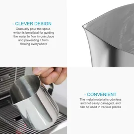 Intirilife Milchkännchen Barista Krug in Silber | Gr.: onesize