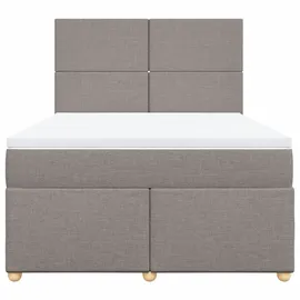 vidaXL Boxspringbett 140 x 200 cm Taupe