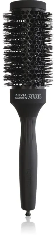 Olivia Garden Club The Glow Blowout Ceramic Round Brush Black Runde Haarbürste M 1 St.