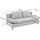 ed exciting design Schlafsofa Polyester 2-Sitzer Hellgrau
